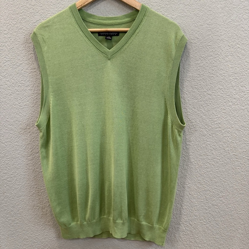 Kenneth Roberts Platinum Mens M Silk Cotton Sleeveless Sweater Vest